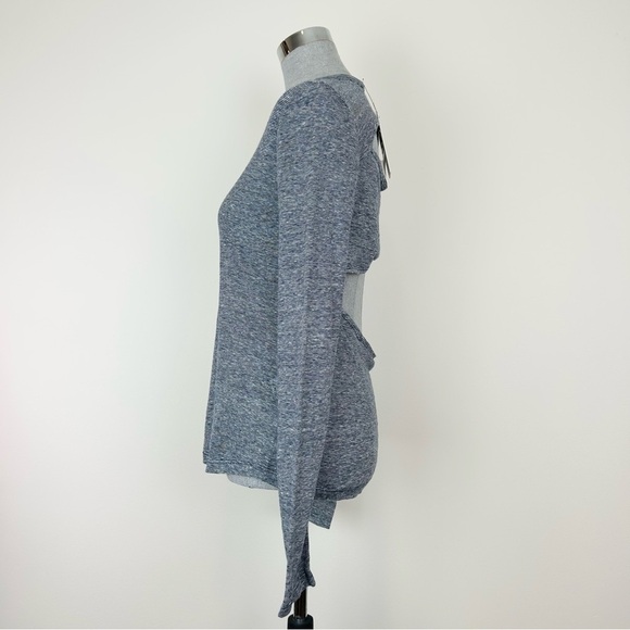 A.L.C. Gray Open Back Long Sleeve Top - Picture 4 of 11